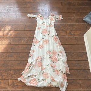 White floral dress